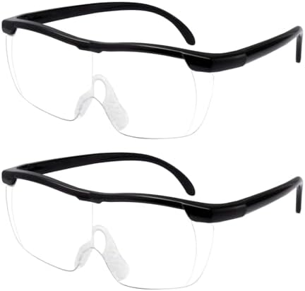 OKH 2 Pack 160% Magnifying Glasses Perfect for Hands-Free Close Work in Crafts, Sewing, and Reading