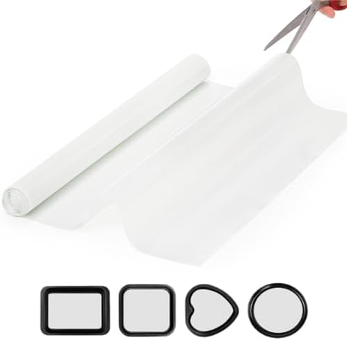 Silicone Baking Mat Roll, 16 In x 8 FT Non-Stick Pastry Mat, Cut to Any Size, Heat Resistant Food Grade Silicone Sheet, Air Fryer Liner for Pie Crust, Pizza Cookies