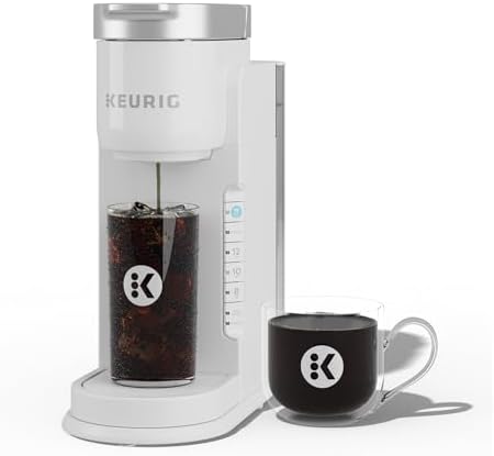 Keurig K-Iced Coffee Maker, Single Serve K-Cup Pod Iced Coffee Maker, With Hot and Cold Coffee Capabilities, Brews Any K-Cup Pod, White