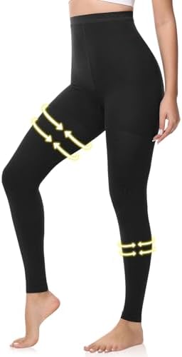 Beister Medical Compression Pantyhose for Men & Women, 15-20mmHg Opaque Footless Waist High Compression Stockings & Leggings, Circulation Support Pressure Tight for Varicose Veins, Oedema, Flight, DVT