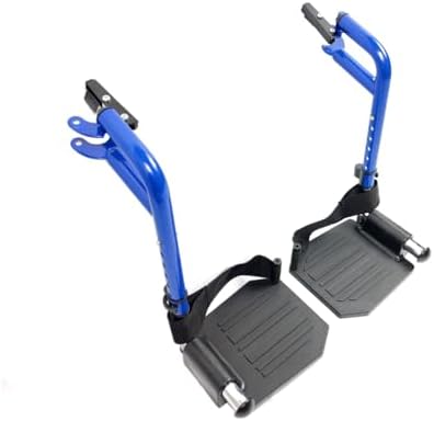 Blue Streak Wheelchair footrest Replacement,Economy Footrest for Wheelchairs and Transport Chair, Composite Footplates and Heel Loops,Universal Swing-Away Footrests, T93, PH-SF(1 Pr, Blue)