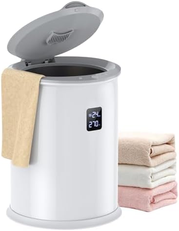 Luxury Hot Towel Warmer, Smart Timed Large Towel Warmers for Bathroom, Led Temperature Display, Insulation Effect Up to 150 Minutes, Delay Time Up to 24 Hours, Best of The Best（White）