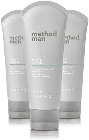 Method Men Shave Cream, Sea + Surf, 3.4 Ounces, 3 pack