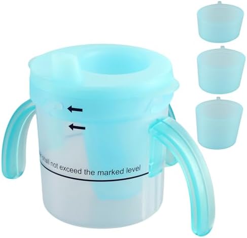 Dysphagia Cups for Adults 5cc 10cc 15cc, Limited Slow Flow Dysphagia Regulating Drinking Cup for Elderly People with Swallowing Disorders, Prevent Choking and Aspiration (Light Blue)