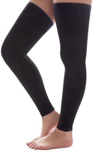 Thigh High Compression Socks Women & Men, 20-30mmHg Thigh High Compression Stockings, Compression Socks with Silicone Dot Band-Best for Varicose Veins, Swelling