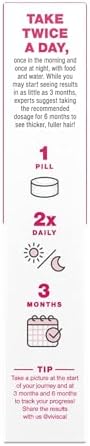 Viviscal Hair Growth Supplements for Women, Dietary Hair Supplement Tablets With AminoMar Collagen Complex, Biotin, Zinc, Vitamin C, and Iron, Nourish Thinning Hair, 30 Day Supply, 60 Count