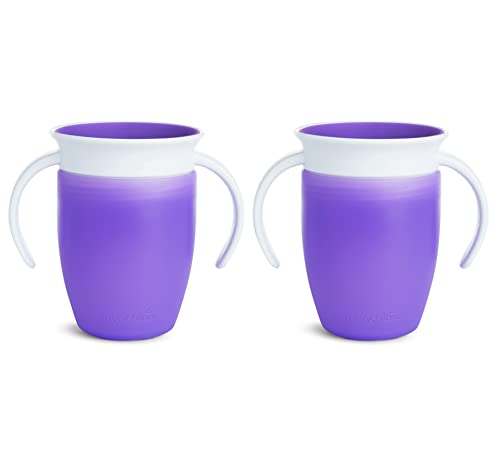 Munchkin Miracle 360 Trainer Cup, Purple/Purple, 7 Ounce, 2 Count