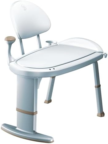 Moen Home Care Bath Safety Tub Transfer Bench, Shower Chair for Elderly and Disable with Adjustable Height, Handicap Accessories for Daily Living, DN7110