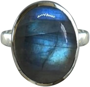 Solid 925 Sterling Silver Ring for Women & Men, Amethyst Ring Gemstone Unique Handcrafted Ring (US Size 5)