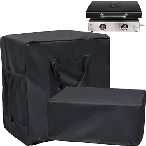 Griddle Cover and Carry Bag for Blackstone 22 Inch Griddle, Water Resistant 600D Polyester Heavy Duty Flat top 22" Gas Grill BBQ Cover Accessory Exclusively Fits 22" Griddle Cooking Station with Hood
