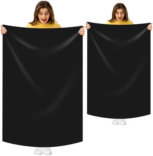 Hushee 2 Pack Extra Large Silicone Mat Place Mats Table Protector Craft Heat Resistant Mat for Kitchen, Painting(Black,24 x 36 Inches)