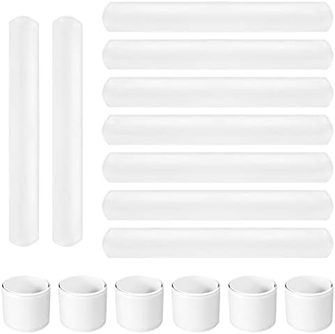 45 Pcs Slap Bracelets, White DIY Slap Bracelets, Blank Wrist Slap Bands for Kids Birthday Party, School Craft Projects, DIY Painting Snap Bracelets for Halloween, Christmas Party Favors.