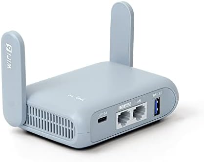 GL.iNet GL-MT3000 (Beryl AX) Portable Travel Router, Pocket-Sized Wi-Fi 6 Wireless Travel Gigabit Router, with OpenVPN & Wireguard for Public & Hotel Wi-Fi Use, Suitable for Cruise/RV/Airplane/Hotel