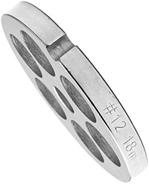 #12 Stainless Steel Meat Grinder Plate Discs Blades for Kitchenaid Mixer FGA Food Chopper and Hobart, LEM, Cabelas, Weston, MTN Meat Grinders