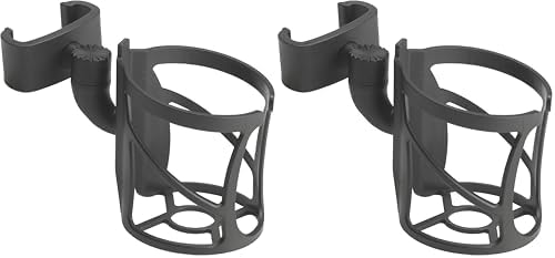 Drive Medical Nitro Clip-On Cup Holder for Walker Rollator, 6 x 4 x 3.5 Inch, Black (Pack of 2)