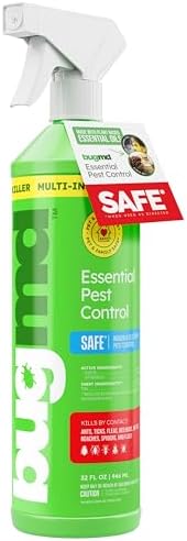 BugMD 32 oz Ant Killer & Bug Spray - Roach and Cockroach Killer Indoor, Spider and Flea Spray for Home, Fly and Insect Defense, Natural, Safe with Essential Oils, Plant-Powered, Pest Control