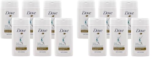 Dove Conditioner, Daily Moisture, Nourishing System for Smooth Hair, 12-Pack, 1.7 FL Oz, 6 Bottles