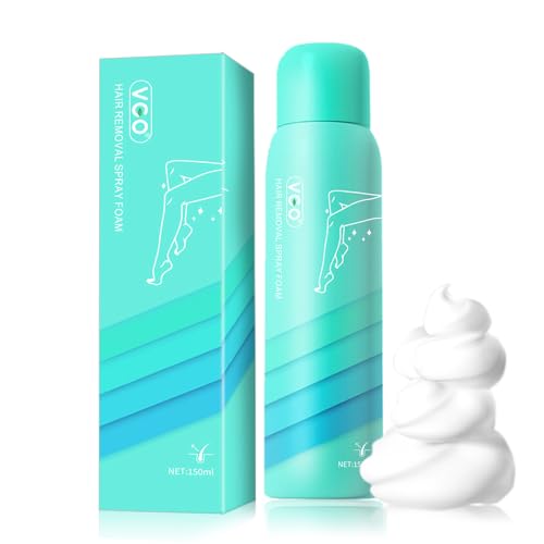 VGO Hair Removal Spray Foam, Contains Aloe Vera Extract, Natural Ingredients, Painless Bikini Hair Removal for Women & Men, Depilatory Cream, 5.07FL OZ