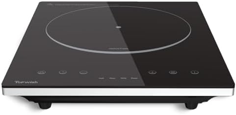 Induction Cooktop, TOPWISH Portable Hot Plate Electric Induction Burner, 10 Temp Levels up to 464°F, 110-120V Electric Stove Top Cooker with High Energy Efficiency & Kids Lock for Cooking, 1600W