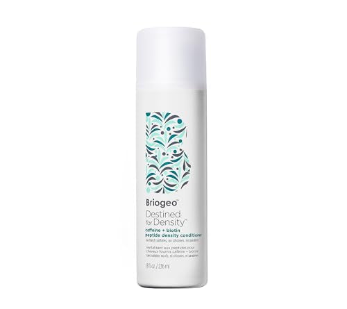 Briogeo Destined For Density Caffeine + Biotin Peptide Density Conditioner, Increases Hair Thickness and Density for Fine or Thinning Hair, Vegan, Cruelty-Free, 8 fl oz