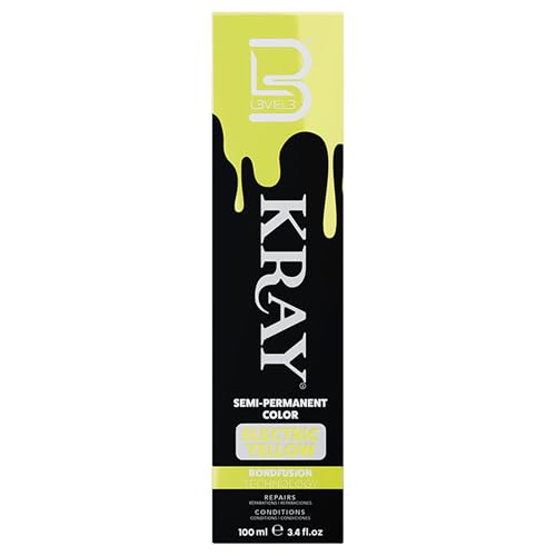 Level 3 Kray Electric Semi Permanent Hair Color - Vibrant Long Lasting Shine - Argan Oil Protection - 100 ml
