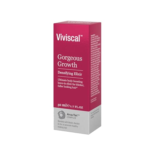 Viviscal Gorgeous Growth Densifying Leave-in Elixir for Thicker, Fuller Hair | Ana:Tel Proprietary Complex with Keratin, Biotin, Zinc | 1.7 Ounce