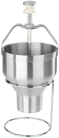 New Star Foodservice 37470 Commercial Grade Stainless Steel 18/8 Pancake Dispenser with Stand, Silver