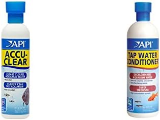API ACCU-CLEAR Freshwater Aquarium Water Clarifier and API TAP WATER CONDITIONER Aquarium Water Conditioner