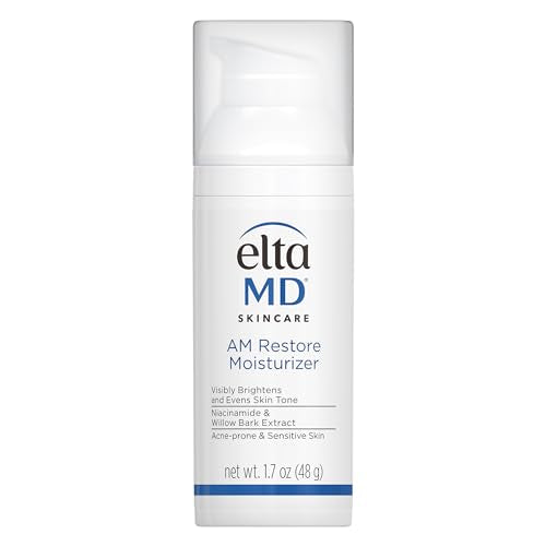 EltaMD AM Restore Face Moisturizer for Women and Men, Light Moisturizer Face Cream, Made with Niacinamide and Hyaluronic Acid, 1.7 oz Pump