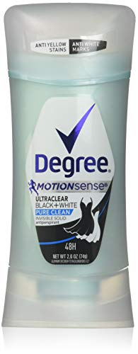 Degree UltraClear Black+White Pure Clean Antiperspirant Deodorant Stick, 2.6 Ounce (Pack of 6)