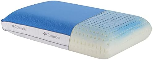 Columbia Cooling Gel Memory Foam Pillow - Comfortable and Supportive with Cooling & Breathable Features - Removable Washable Cover, Queen
