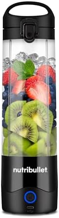 nutribullet Portable Blender, Cordless, 20oz Vessel, Personal Blender, USB-C Rechargeable, Black, NBPB50100K
