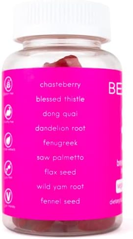 BEARVANA Chest Support Gummies for Women | Workout Enhancement | Berry Flavored | Natural Botanical Blend | Multivitamins | Tone Curves | Boost Confidence | Women’s Fitness Supplement (60 Count)