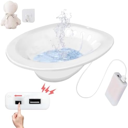Electric Sitz Bath for Hemorrhoids & Postpartum Care, Collapsible Kit with Wide Seat & Deeper Bowl (White)