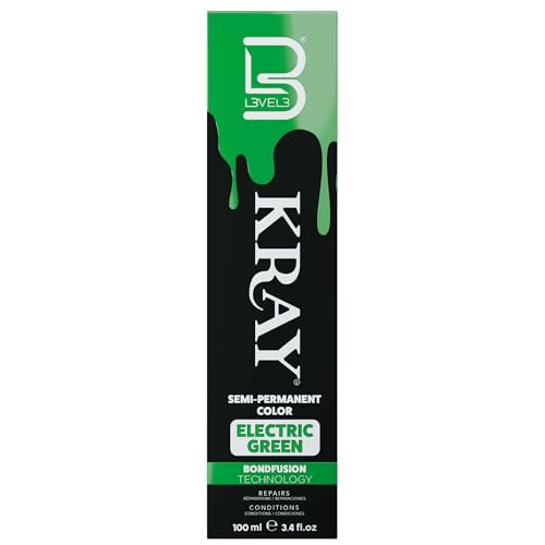Level 3 Kray Electric Semi Permanent Hair Color - Vibrant Long Lasting Shine - Argan Oil Protection - 100 ml