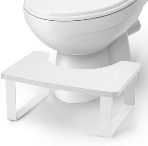 Bamboo Toilet Stool,Squatty Potty,Potty Squatty,Squatty Potty for Poop,Bathroom Stool,Poop Stool for Bathroom,Toilet Step,Toilet Stools for Pooping,Bamboo Articles(White)