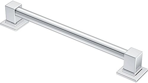 Moen YG8812CH Bathroom Safety 12-Inch Stainless Steel Modern Bathroom Grab Bar, Chrome