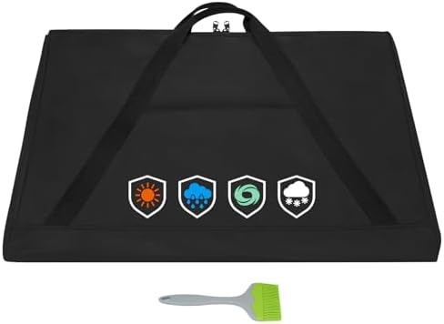 Griddle Cover Compatible with Weber Spirit 300 Series Griddle and Weber Genesis 300 Series Griddle, Full-Size Storage Bag with Durable Handles and Thickened Bottom, Black