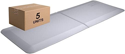 NYOrtho Bedside Fall Mat for Elderly - 70" x 24" Bi-Fold Design - Non-Slip, Impact-Absorbing Foam Mat for Fall Prevention and Floor Safety - Bedside Protection Cushion - 5-Pack for Seniors, Adults