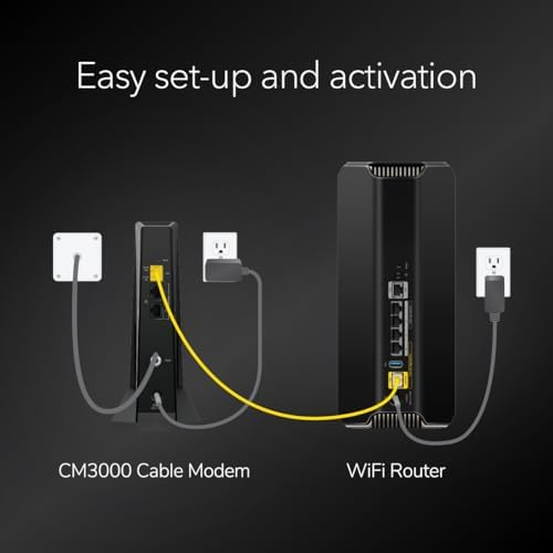 NETGEAR Nighthawk DOCSIS 3.1 Mid/high-Split Cable Modem (CM3000) – Approved for Today’s Fastest Speeds - Works with All Cable Providers Incl. Xfinity, Spectrum, Cox - for Cable Plans up to 2.5Gbps