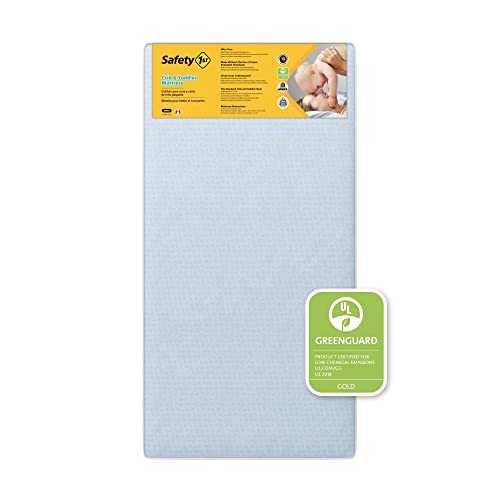 Safety 1st Heavenly Dreams Baby Crib & Toddler Bed Mattress, Waterproof Cover, Firm, Fits Standard Size Cribs & Toddler Beds, Blue