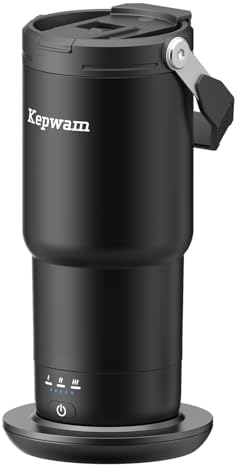 Self-Heating Travel Mug 20oz, Temperature-Controlled Coffee Warmer Mug, Smart Travel Coffee Mug Keep Coffee Drinks Hot, Heated Mug Great for Driver Outdoor Fits Car Cup Holders