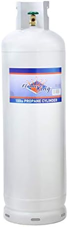 Flame King 100LB (23 Gal) Steel Propane Tank Cylinder with POL Valve and Collar, Great for Mixed Heating Systems, Home fireplaces, Dryers and Grills