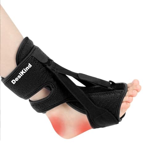 Plantar Fasciitis Night Splint, 3 Adjustable Straps for Plantar Fasciitis, Foot Drop & Heel Pain Relief, Comfortable Night Splint Support for Day & Night Use