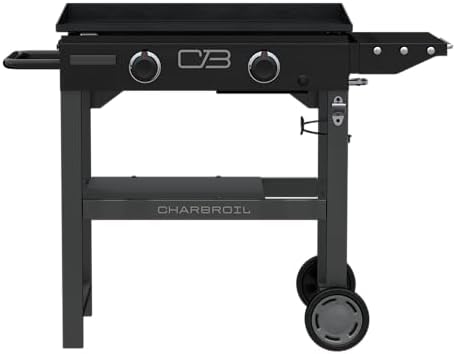 Charbroil 28" Performance Series Propane Gas Griddle with Cart 2 Burner Flat Top Grill, Black - 463459924