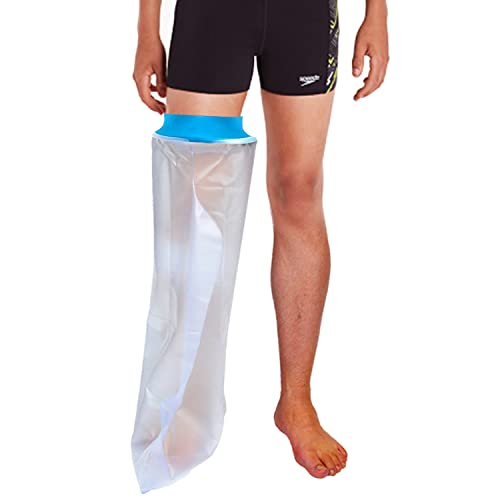 Asunby Cast Covers for Shower Leg Adult Waterproof full Leg Protector Shower Bandage Wound Showering for Broken Leg Knee Foot Ankle Wound Burns Care Supplies, After Surgery Gifts,Reusable