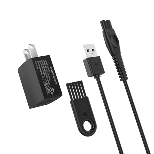 5V 5Ft Charger Fit for Philips Norelco One Blade QP2724 QP2834, 2000 3000 7000 Series MG5910 MG7910 MG9510 Phillips Shaver OneBlade (UL Certified) - Check Charger Port and Shaver Model Before Purchase