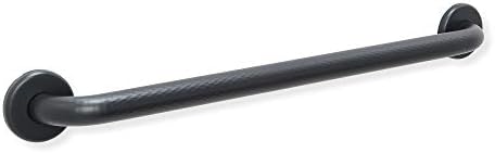 36” Shower Handle Shur Grip | 304 Stainless Steel Grab Bars for Bathtubs and Showers | Matte Black ADA Standard Hand Rails for Seniors, Children, Injured People | Supports Upto 400lbs