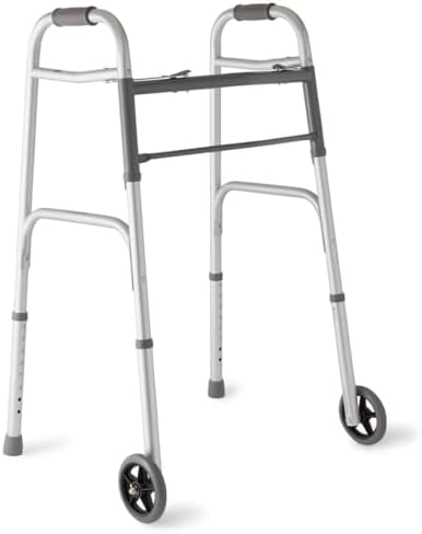 Caring Lightweight Aluminum Walker (with Wheels)