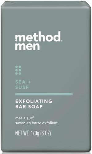 Method Men's Exfoliating bar Soap, Sea + Surf, 6 oz, 1Count